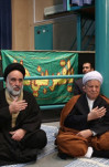 حضور آیت‌الله هاشمی رفسنجانی در مراسم عزاداری هیأت ایثارگران در حسینیه جماران